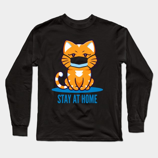 Stay at Home Cat Long Sleeve T-Shirt by sufian